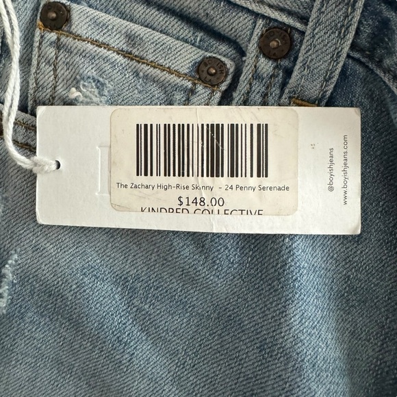 Boyish - NWT The Zachary High Rise Distressed Skinny Jeans Sz 24 - Picture 9 of 13